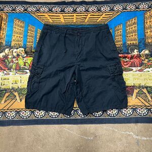 Nike black cargo shorts Size XL 36 waist baggy embroidered casual y2k orange tag